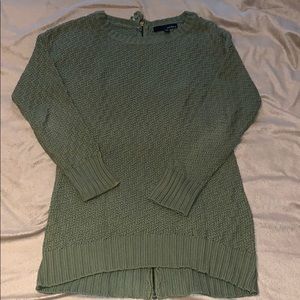 Long olive green sweater